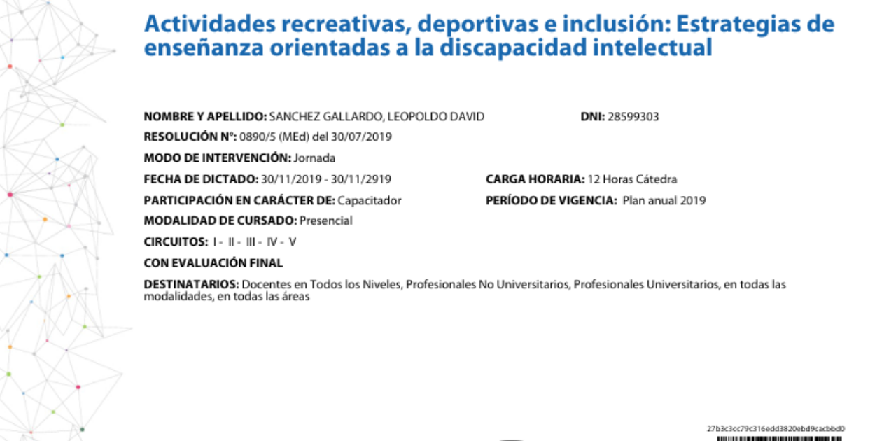 Actividades Recreativas, deportivas e Inclusión: Estrategias de Enseñanza orientadas a la discapacidad intelectual